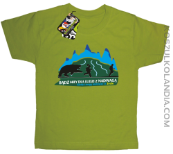 Bądź miły dla ludzi z nadwagą kiedyś mogą uratować ci życie - koszulka dziecięca - Kiwi