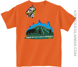 Bądź miły dla ludzi z nadwagą kiedyś mogą uratować ci życie - koszulka dziecięca - Pomarańczowa