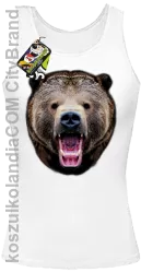 Miś Grizzly Real Foto -  Top Damski - Biały