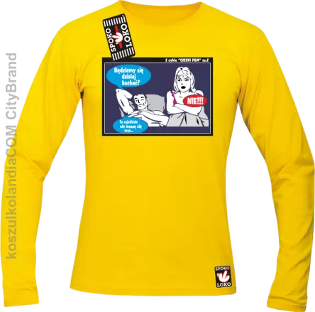 Czeski Film Część 2 Akcja Łóżkowa -  Longsleeve męski żółty 