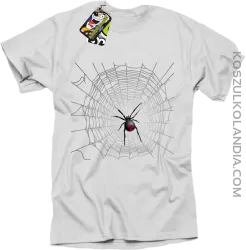 Pajęczyna z pająkiem - koszulka męska biała