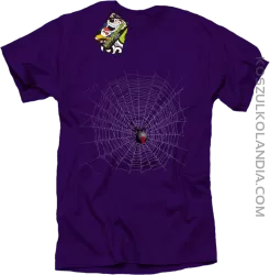 Pajęczyna z pająkiem - koszulka męska fioletowa