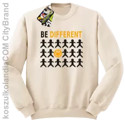 BE DIFFERENT - Bluza męska standard bez kaptura beżowa 