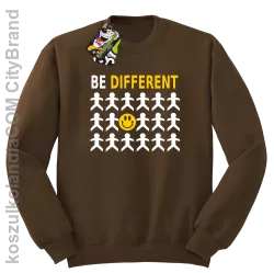 BE DIFFERENT - Bluza męska standard bez kaptura brąz 