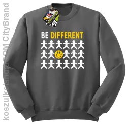 BE DIFFERENT - Bluza męska standard bez kaptura szara 