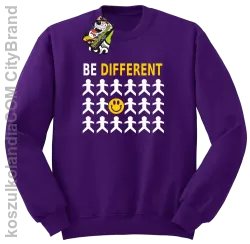 BE DIFFERENT - Bluza męska standard bez kaptura fiolet 