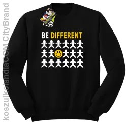 BE DIFFERENT - Bluza męska standard bez kaptura czarna 