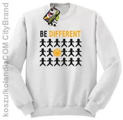 BE DIFFERENT - Bluza męska standard bez kaptura biała 
