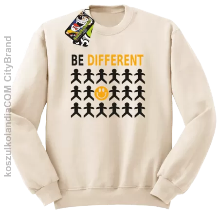 BE DIFFERENT - Bluza męska standard bez kaptura 