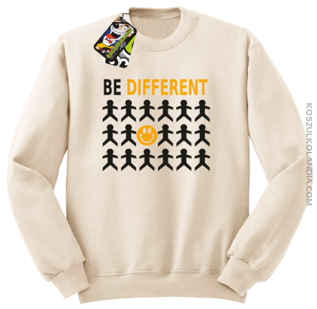 BE DIFFERENT - Bluza męska standard bez kaptura 