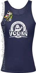 Always Drunk As Fuck VODKA Est 1405 - Top damski granat