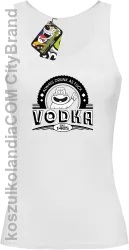 Always Drunk As Fuck VODKA Est 1405 - Top damski bialy 