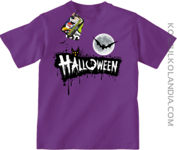 Halloween Standard Scenery - koszulka dziecięca fioletowa