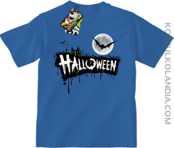 Halloween Standard Scenery - koszulka dziecięca niebieska