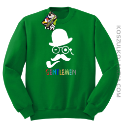 Gentlemen Retro Style - Bluza męska standard bez kaptura zielona 