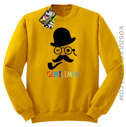 Gentlemen Retro Style - Bluza męska standard bez kaptura żółta 