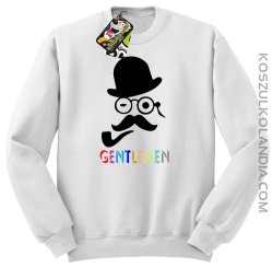 Gentlemen Retro Style - Bluza męska standard bez kaptura biała