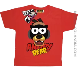 Angry Bear - koszulka dla dziecka - czerwony