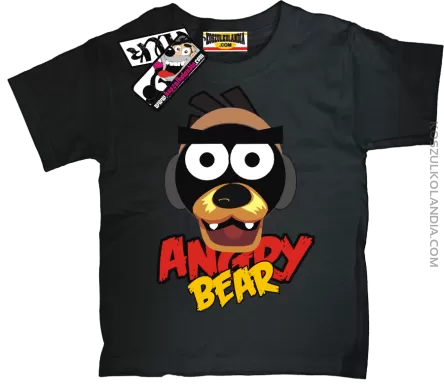 Angry Bear - koszulka dla dziecka - czarny