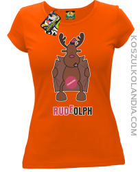 Rudeolph Cenzura  - Koszulka damska pomarańcz 