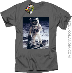 Kosmonauta z deskorolką - Koszulka męska szara 