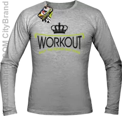 Workout shut the FUCKUP and train - Longsleeve męski melanż 