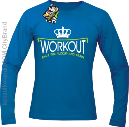 Workout shut the FUCKUP and train - Longsleeve męski 