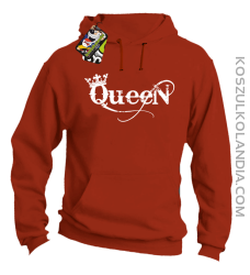Queen Simple - Bluza z kapturem pomarańcz 