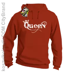 Queen Simple - Bluza z kapturem pomarańcz 