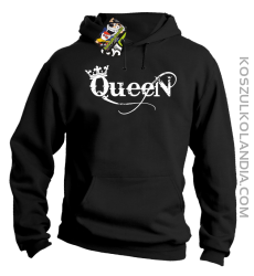 Queen Simple - Bluza z kapturem czarna 
