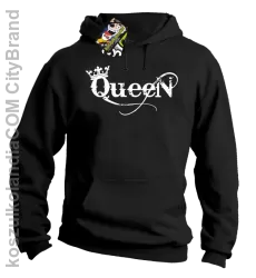 Queen Simple - Bluza z kapturem czarna 