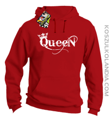 Queen Simple - Bluza z kapturem czerwona 