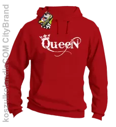 Queen Simple - Bluza z kapturem czerwona 