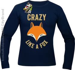 Crazy like a Fox -  Longsleeve męski granatowy 