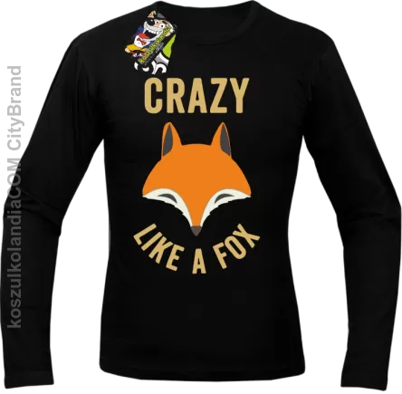 Crazy like a Fox -  Longsleeve męski czarny 