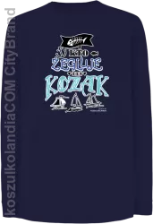 Kto żegluje ten KOZAK - Longsleeve dziecięcy granat