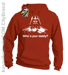 LORD Who`s your daddy - Bluza męska z kapturem pomarańcz 