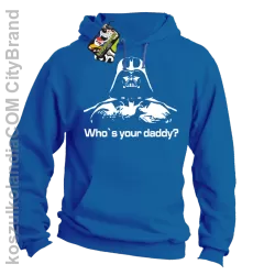 LORD Who`s your daddy - Bluza męska z kapturem niebieska 