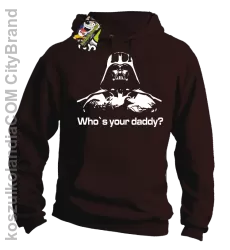 LORD Who`s your daddy - Bluza męska z kapturem brązowa 