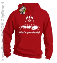 LORD Who`s your daddy - Bluza męska z kapturem czerwona 