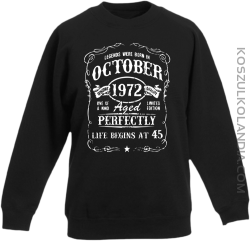 Legends were born in October Aged Perfectly - Bluza dziecięca standard bez kaptura czarna 