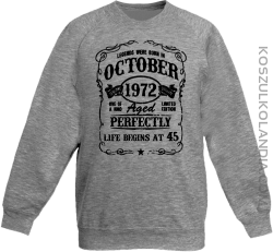 Legends were born in October Aged Perfectly - Bluza dziecięca standard bez kaptura melanż 