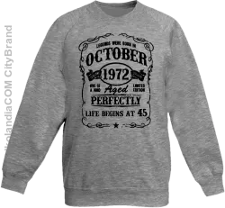 Legends were born in October Aged Perfectly - Bluza dziecięca standard bez kaptura melanż 