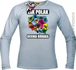 JAK POLAK OCENIA RODAKA Mapa Województw Polski - longsleeve 5 koszulki z nadrukami nadruk