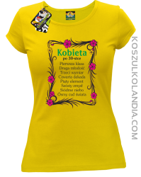 Kobieta po 30 Osiem Cudów Świata - Koszulka damska żółta 