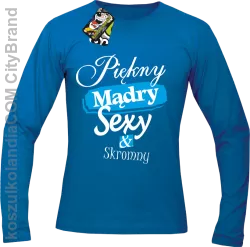  Piękny mądry sexy & skromny - Longsleeve męski niebieski 