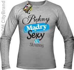  Piękny mądry sexy & skromny - Longsleeve męski melanż