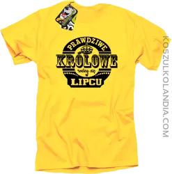 Prawdziwe Królowe rodzą się w Lipcu - Koszulka męska żółta 
