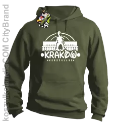 Kraków wonderland - Bluza męska z kapturem khaki