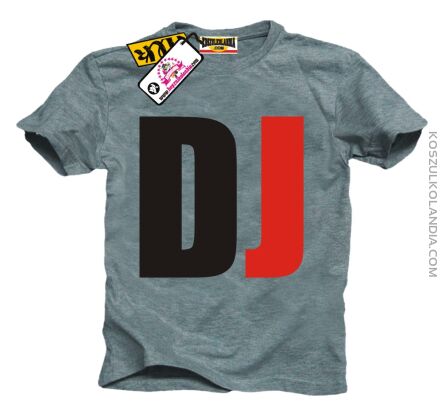 DJ - duży napis przód - koszulka męska